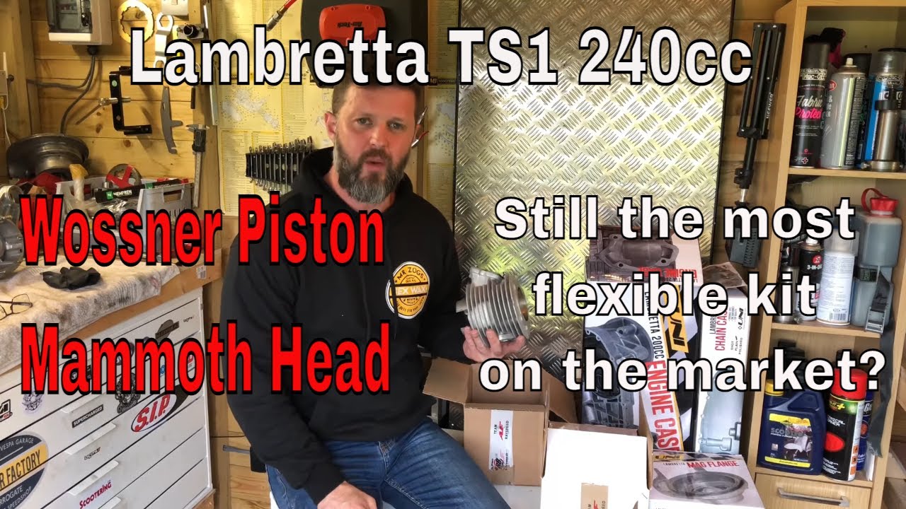 Lambretta TS1 240 — по-прежнему самый гибкий комплект на рынке? Поршень Wossner и головка Mammoth.