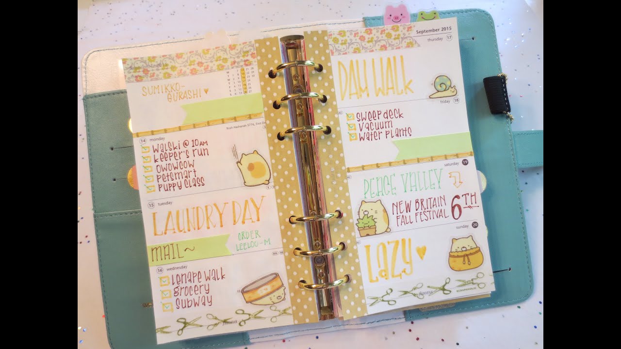 Decorating My Planner - Week 38 (sumikko gurashi)
