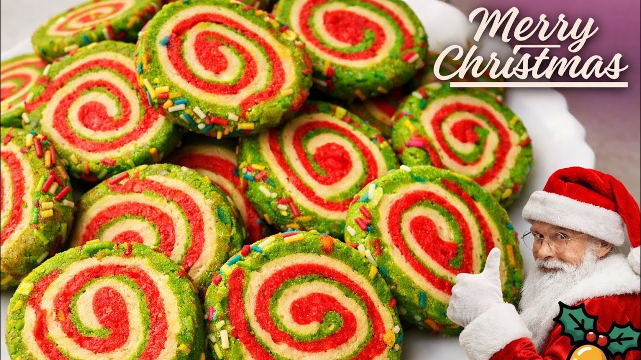 क्रिसमस स्पेशल Pinwheel कुकीज | ही कुकीज रेसिपी पाहून तुम्ही थक्क व्हाल | Christmas Pinwell Cookies🎄
