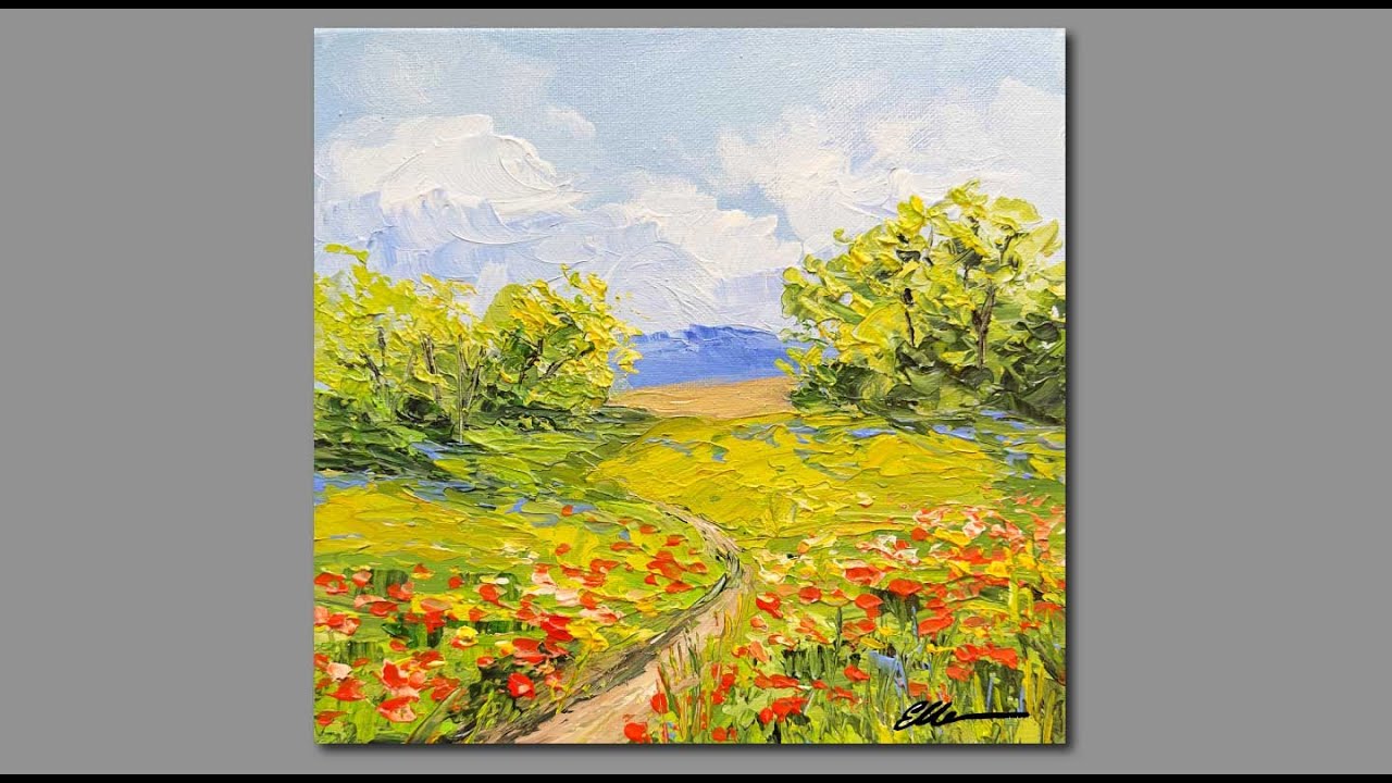 Acrylic Painting Techniques/ Landscape painting