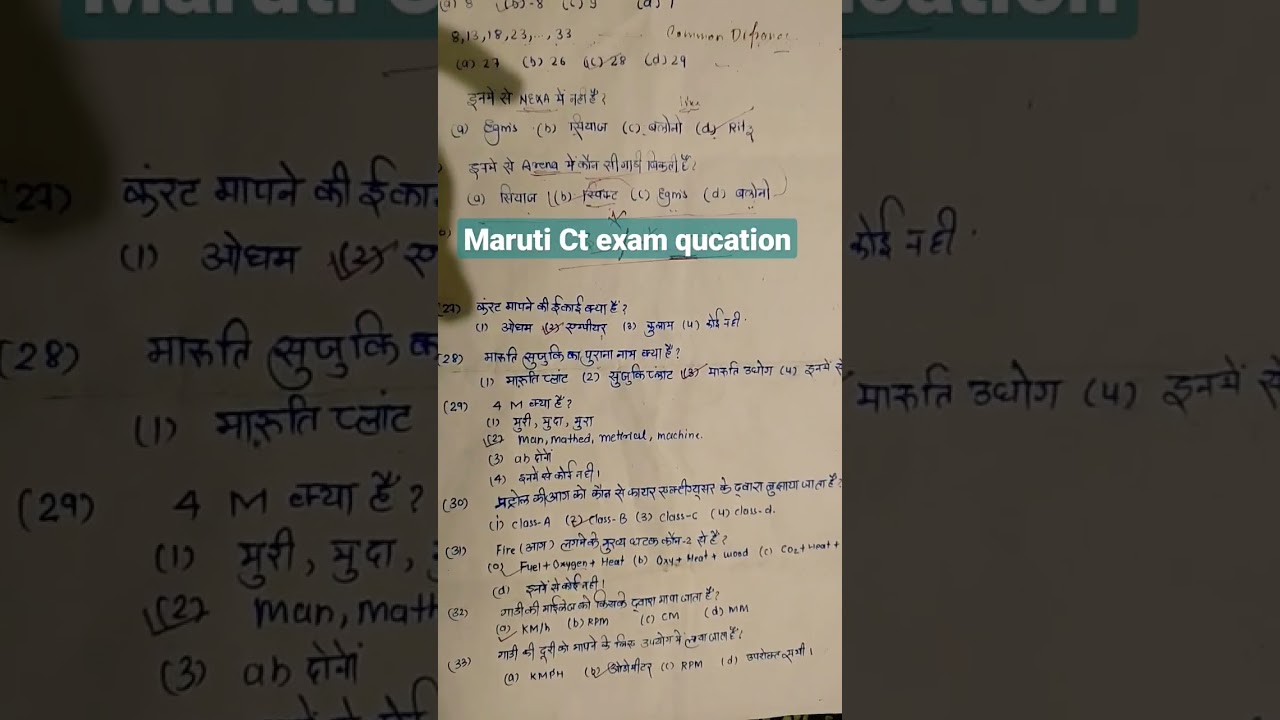 #marutisuzukictexam