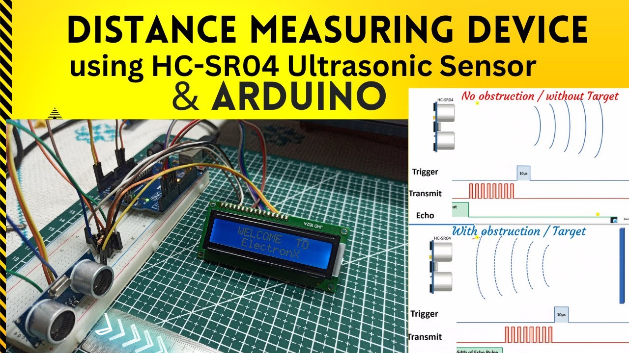 Distance Measuring Device using Ultrasonic sensor and LCD || Arduino With Ultrasonic sensor tutorial