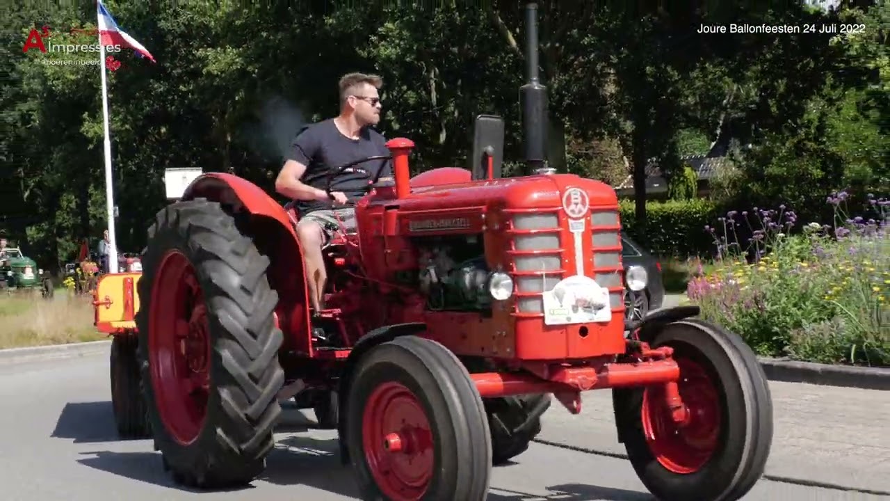 Oldtimerdag trekkers Friese Ballonfeesten rotonde in Joure 24Juli2022