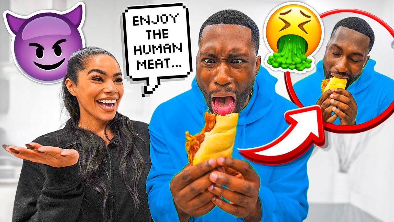Feeding My Fiance HUMAN MEAT For The First Time! *INSANE REACTION*