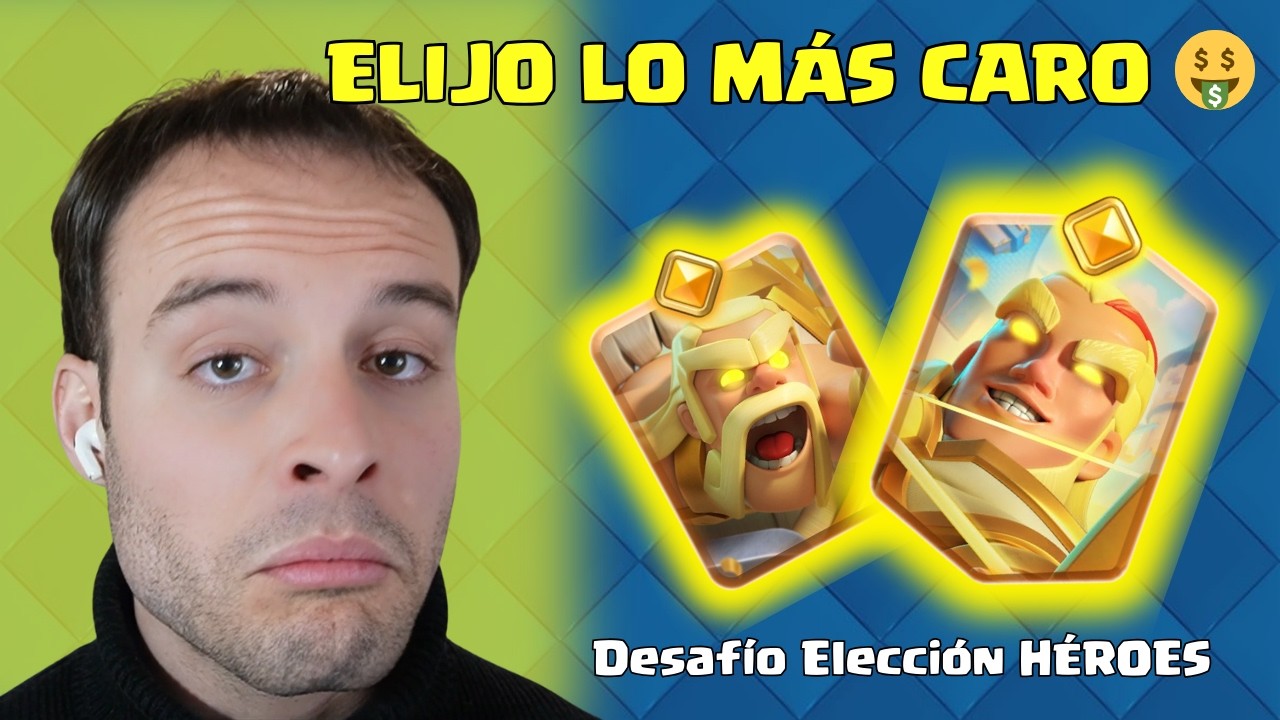 Clash Royale - Desafío de ELECCIÓN de HÉROE pero elijo SIEMPRE lo más caro 💀 - zetitatop