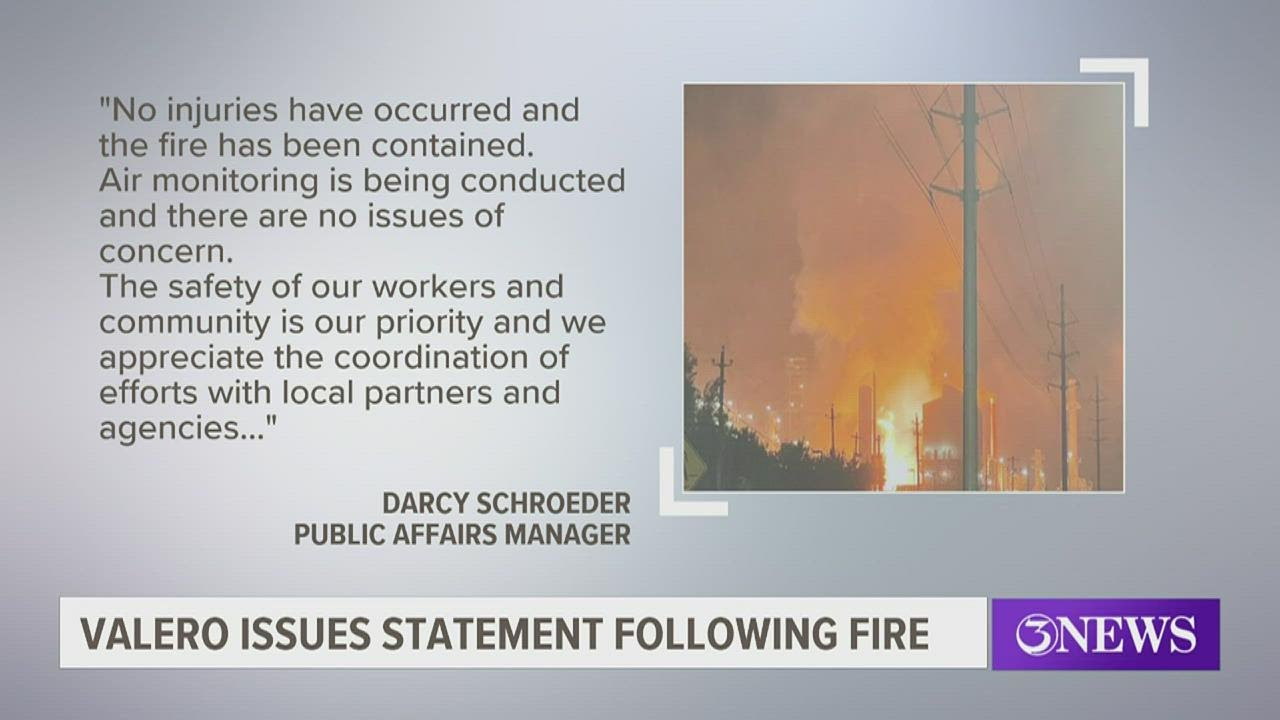 Correction: Valero issues statement after fire