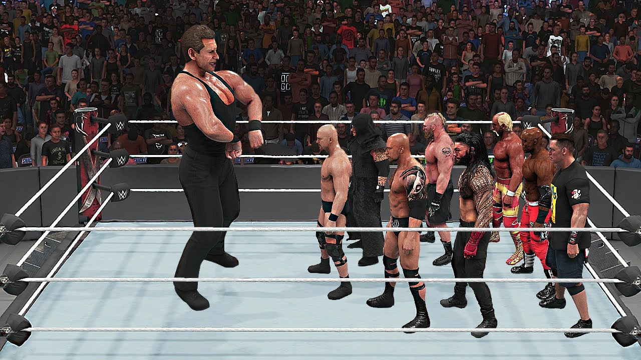 Giant Vince McMahon vs Mini WWE Superstars Match! - WWE 2K