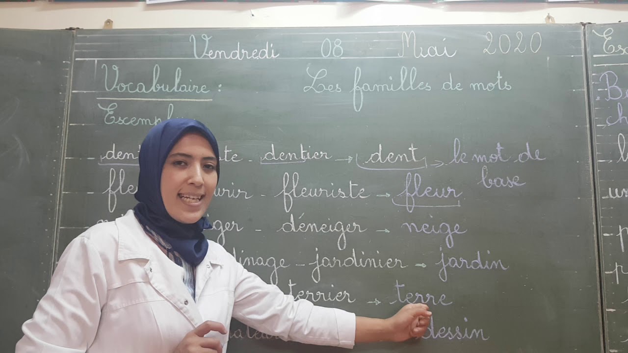 08-07-2020 - CE1 français vocabulaire la famille de mots