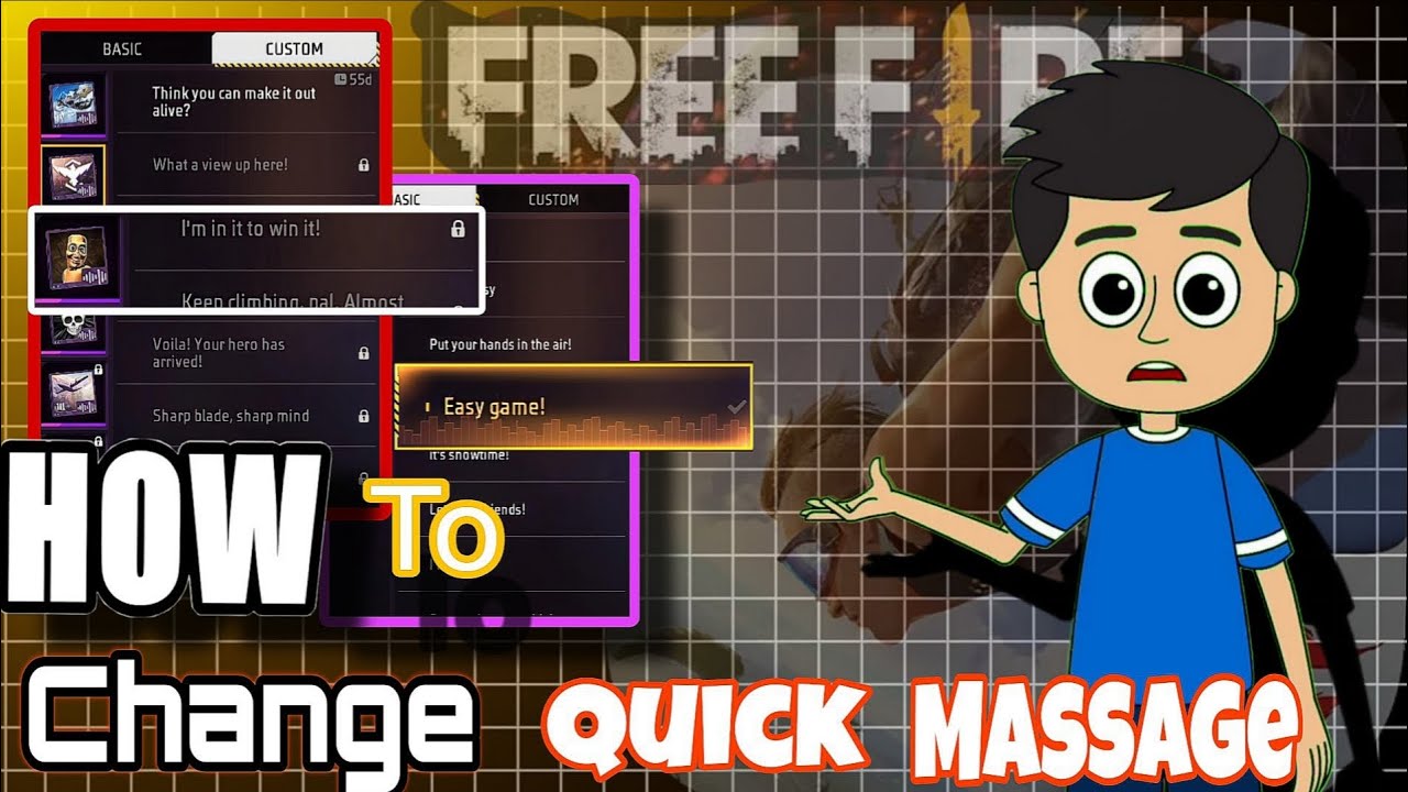 Free fire New Quick Message Change | How to change quick message in freefire (EASY GAME) @PARSHUU999