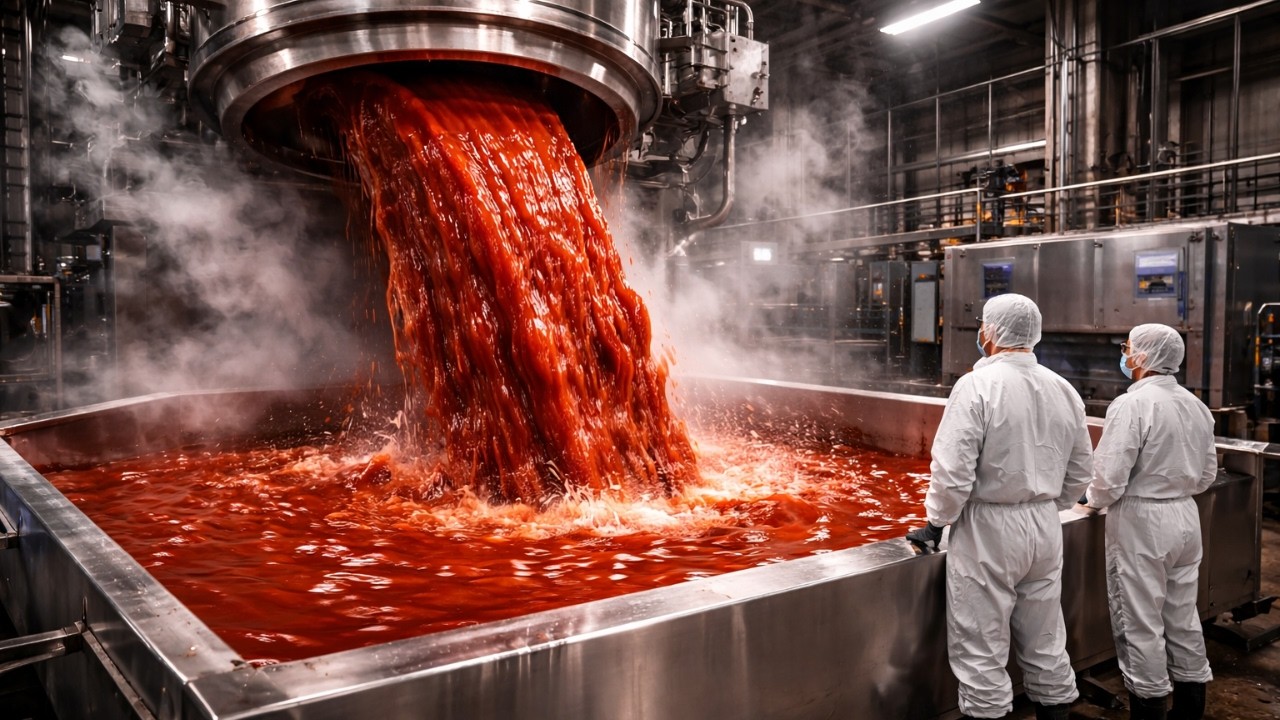 Watching This Ketchup Factory is Strangely Satisfying (4K)