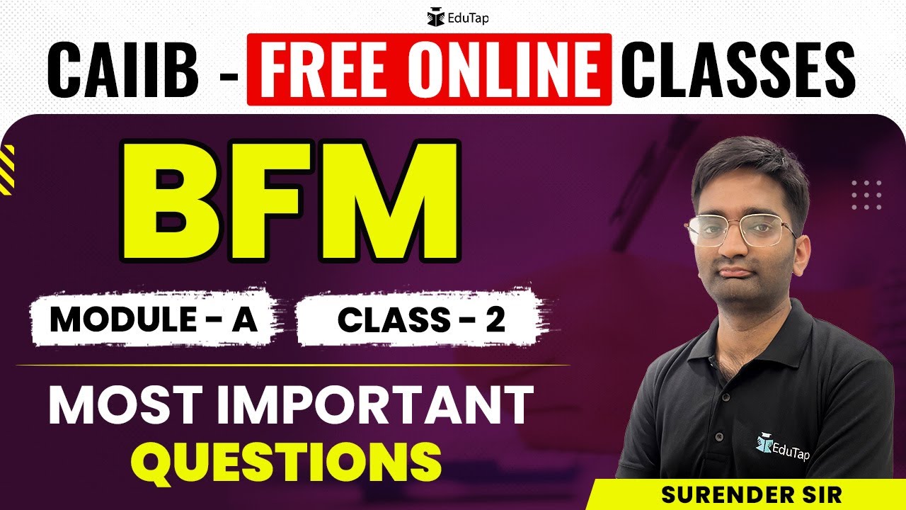 CAIIB BFM Online Classes | Bank Financial Management | CAIIB BFM Topics and MCQs 2023 | EduTap