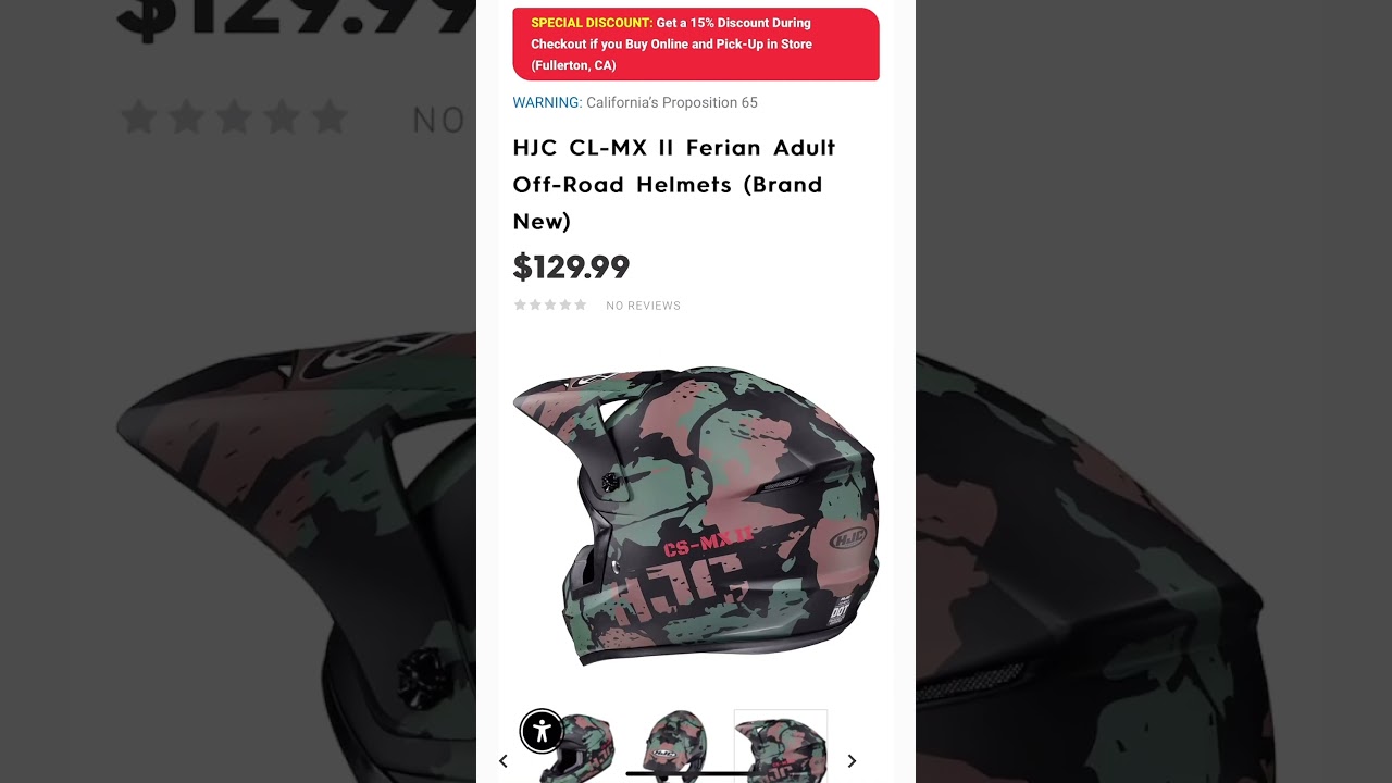 Motorhelmets Store Sale HJC CL-MX II Ferian Adult Off-Road Motorcycle Helmets 