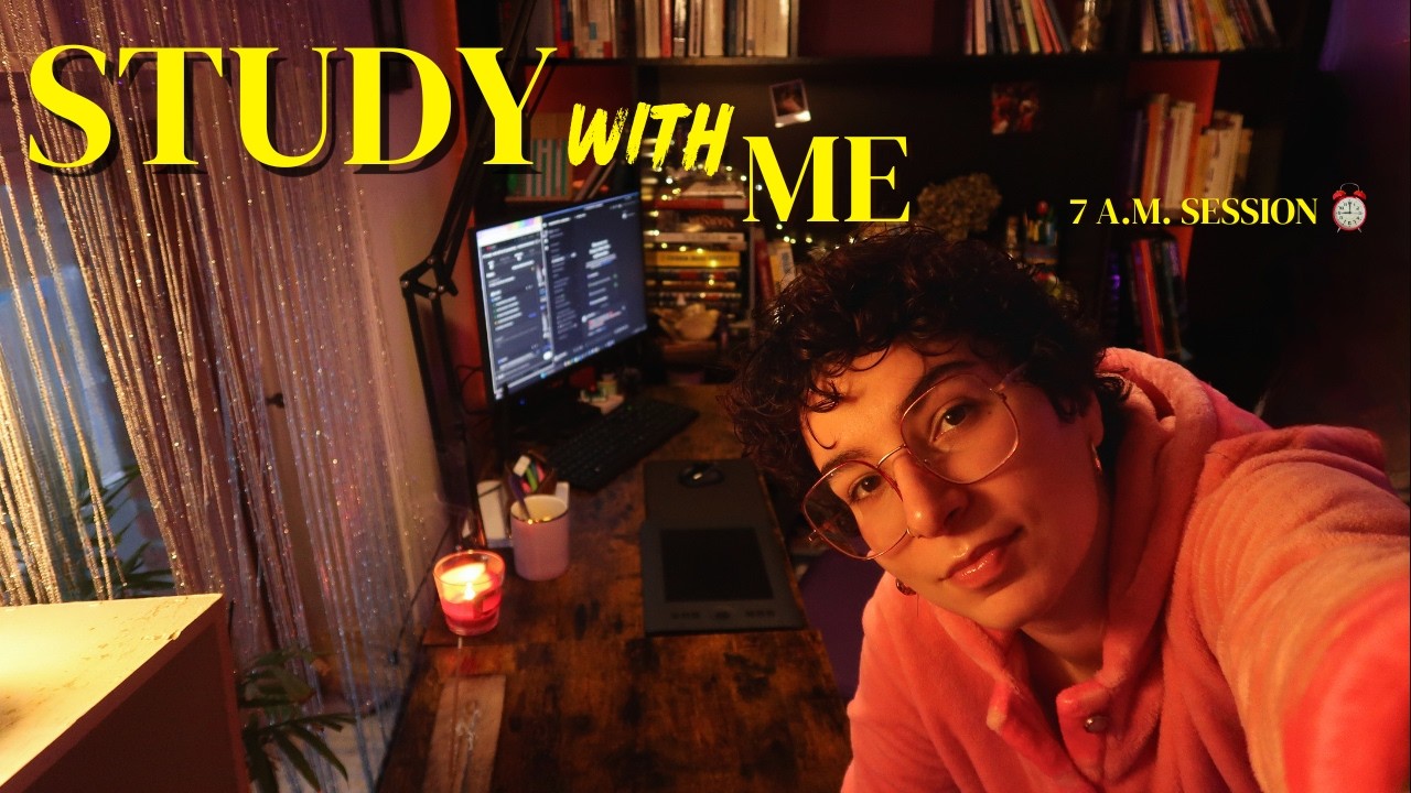 STUDY / WORK WITH ME | 7 a.m. session, 2H30 Pomodoro (#112)