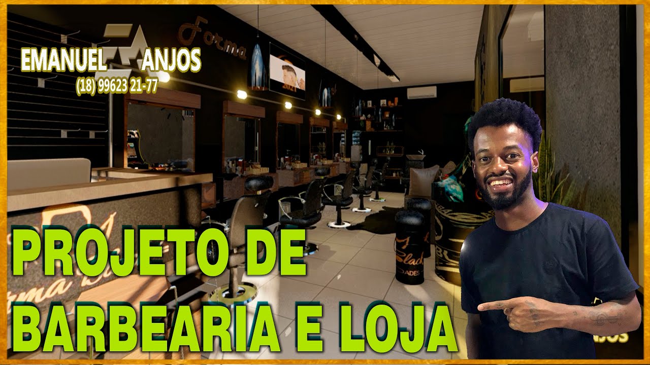 PROJETO DE BARBEARIA COM LOJA DE ROUPAS  - FORMA BLACK / RS