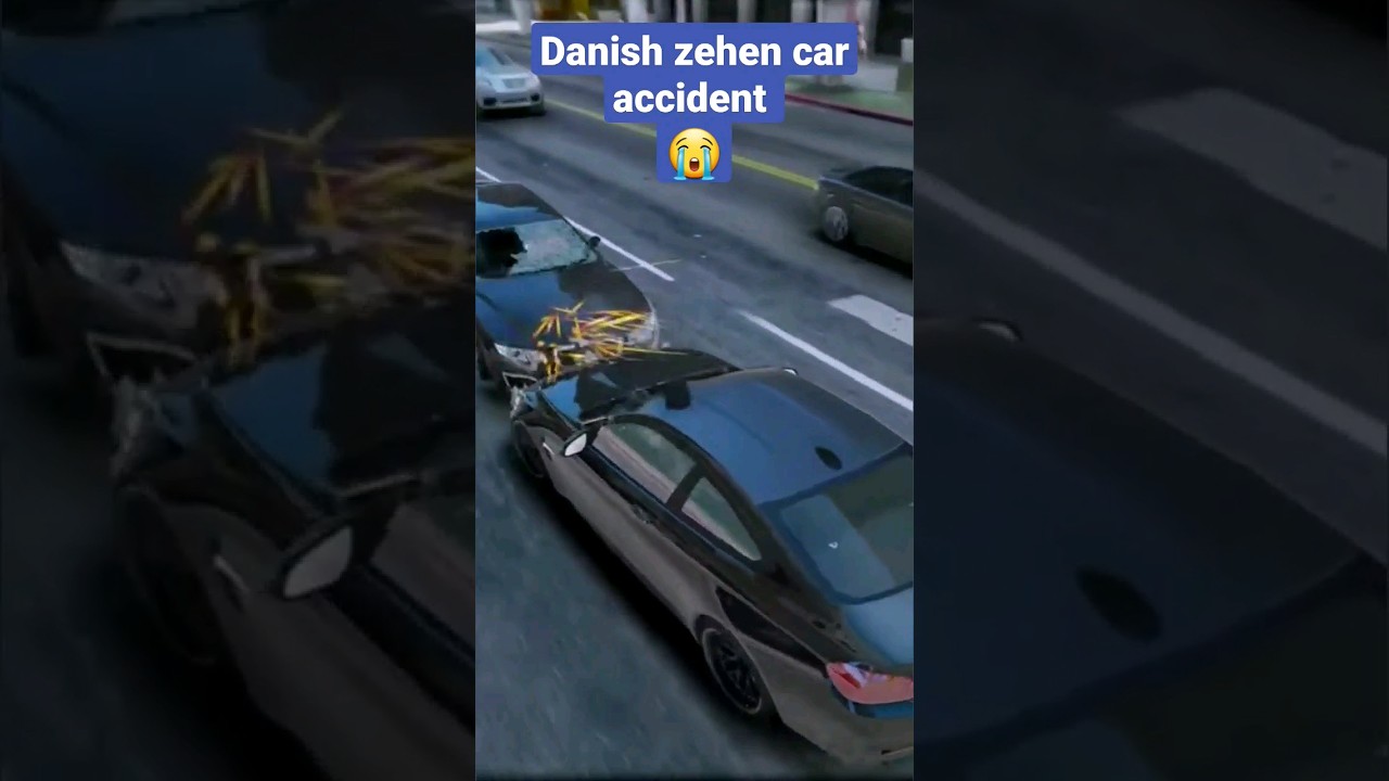danish zehen real car and gaming car accident 😭#viral #danishzehen