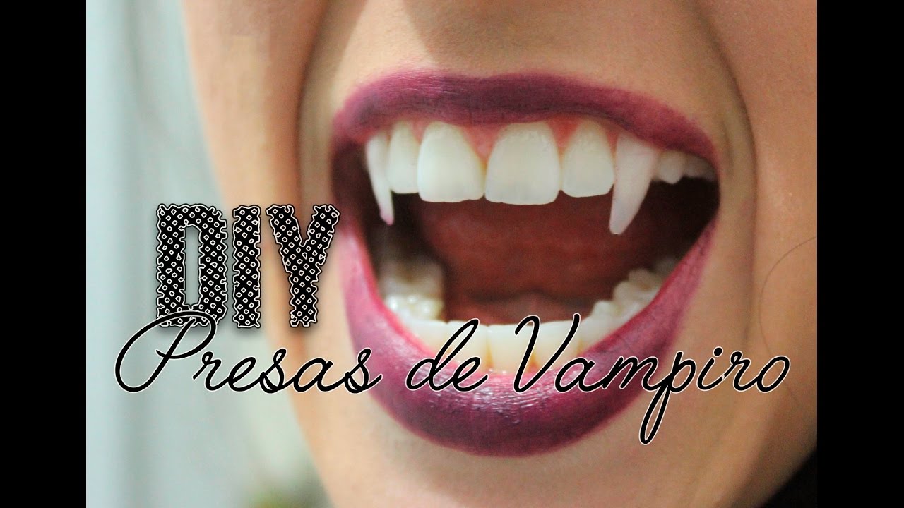 Dentes de VAMPIRO gastando pouco - DIY