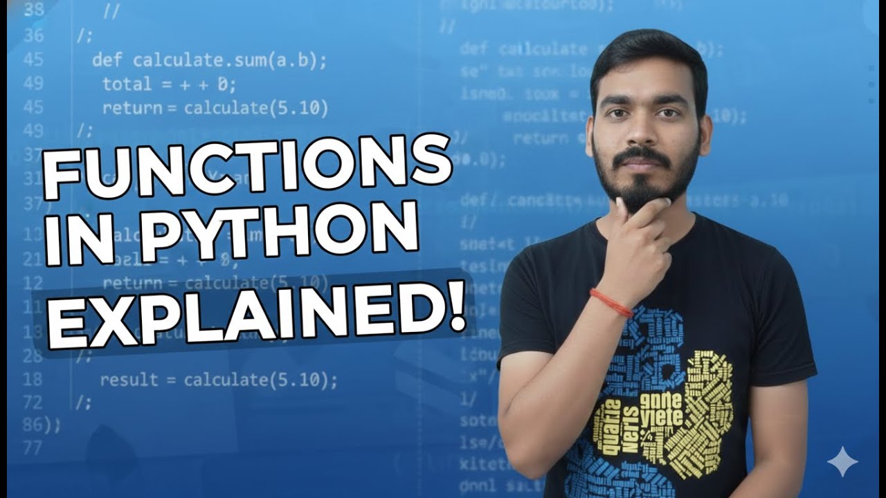 21.Master Python Functions in 39 Minutes | Step-by-Step Tutorial