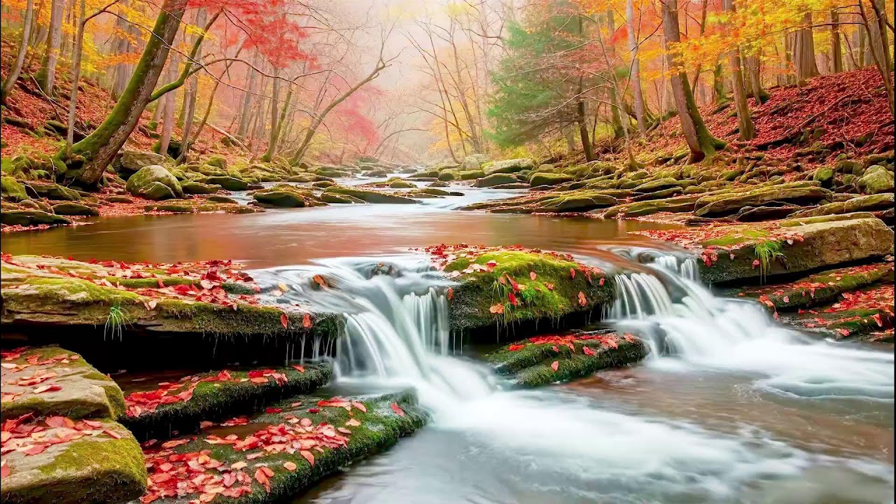 Gentle River Sound for Deep Sleep Flow White Noise Meditation Natural Forest Ambience