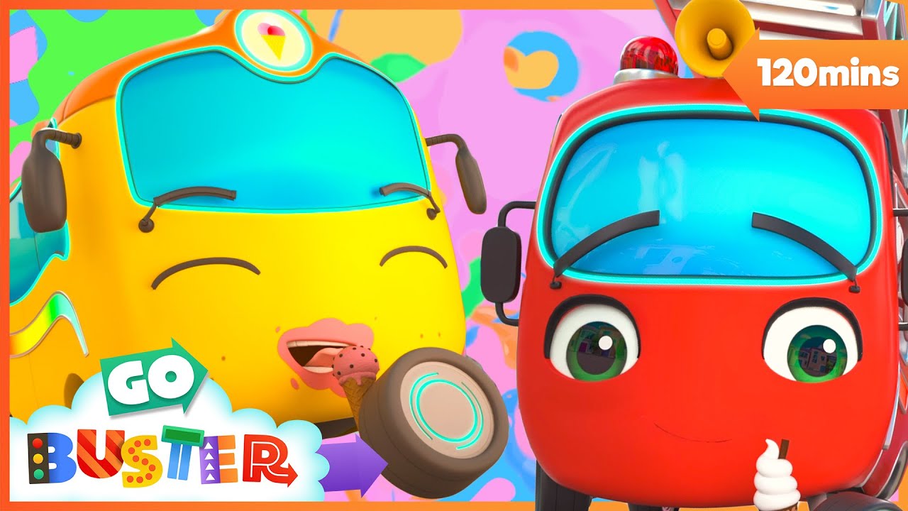 🍦 Who Stole the Giant Ice Cream? 🕵️‍♀️ | Go Buster | Kids Road Trip! | Kids Songs and Stories