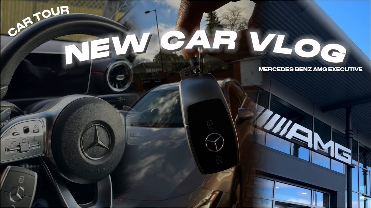 vlog 001| come pick up my new car with me| mercedes a class amg executive🤍