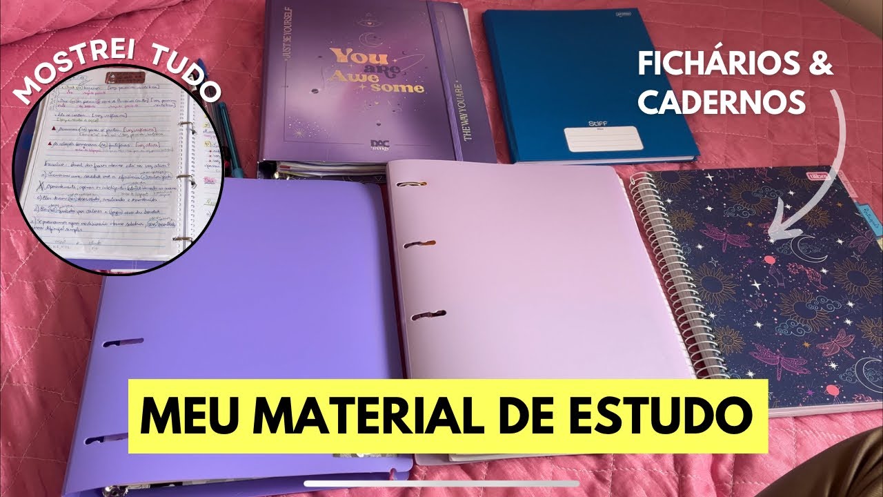TOUR pelos meus materiais de estudo para concursos públicos! (organização real)