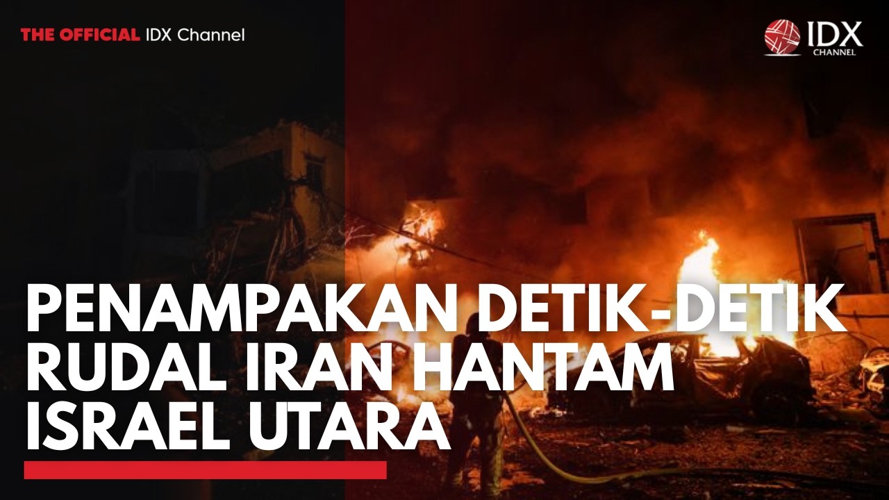 Penampakan Detik-Detik Rudal Iran Hantam Israel Utara | IDXC UPDATE