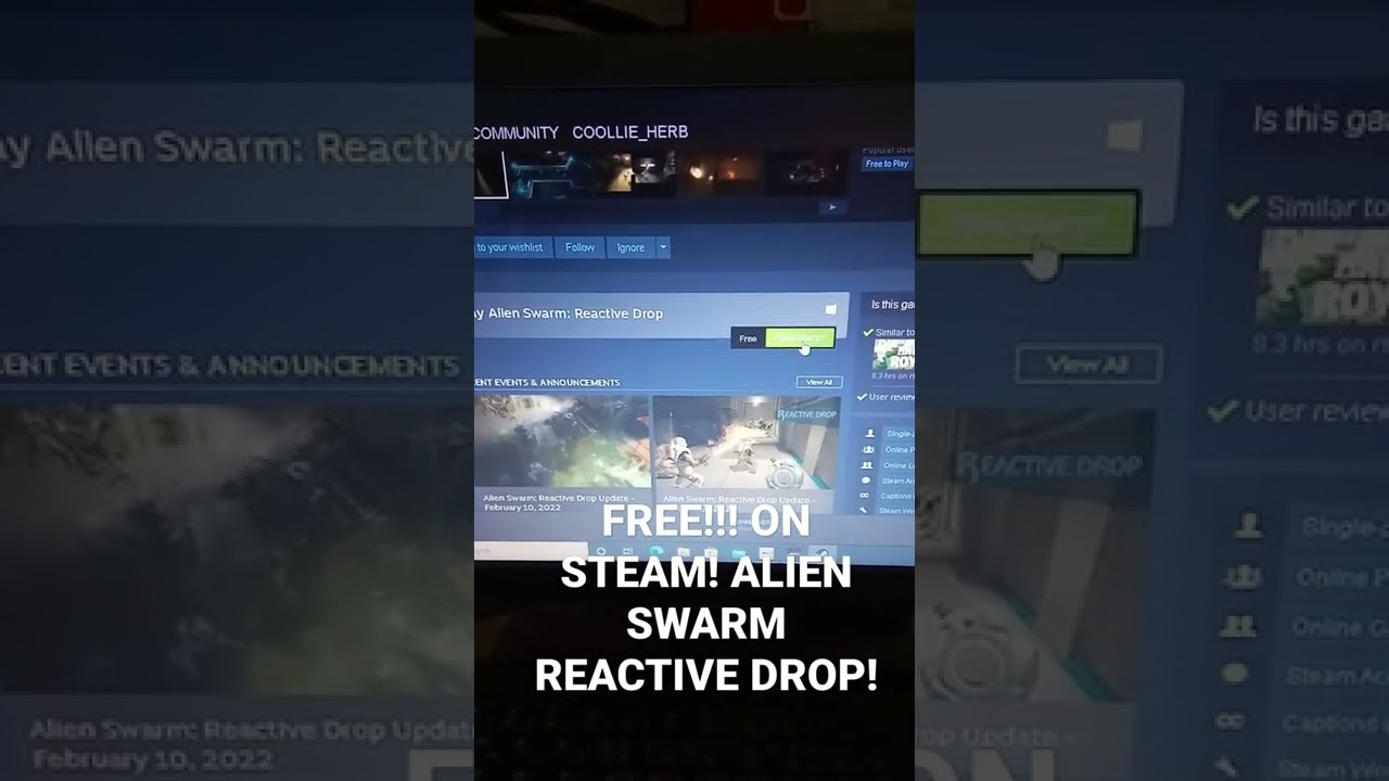 #shorts FREE!!! ON STEAM! ALIEN SWARM REACTIVE DROP!