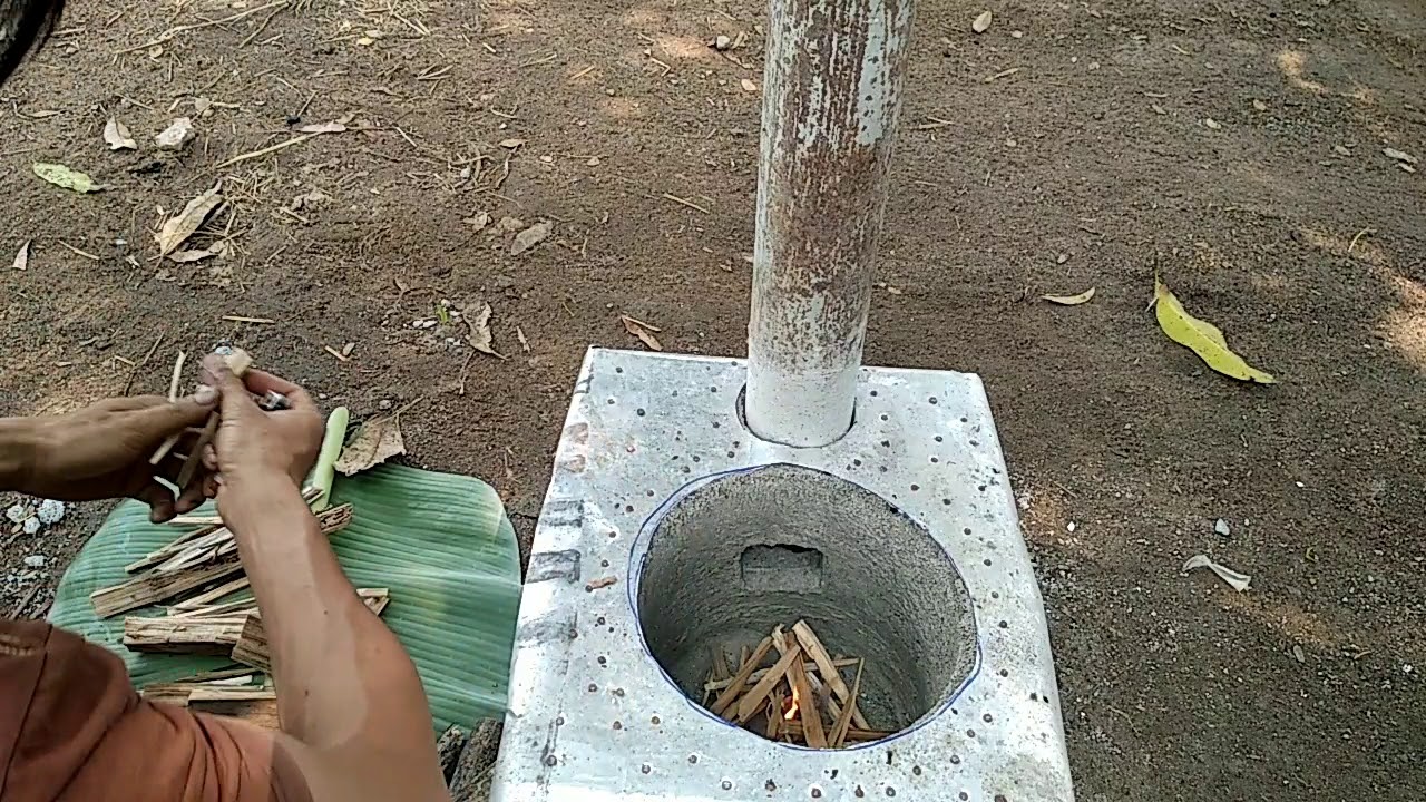 เตาฟืนแบบมีปล่อง และวิธีการทำ