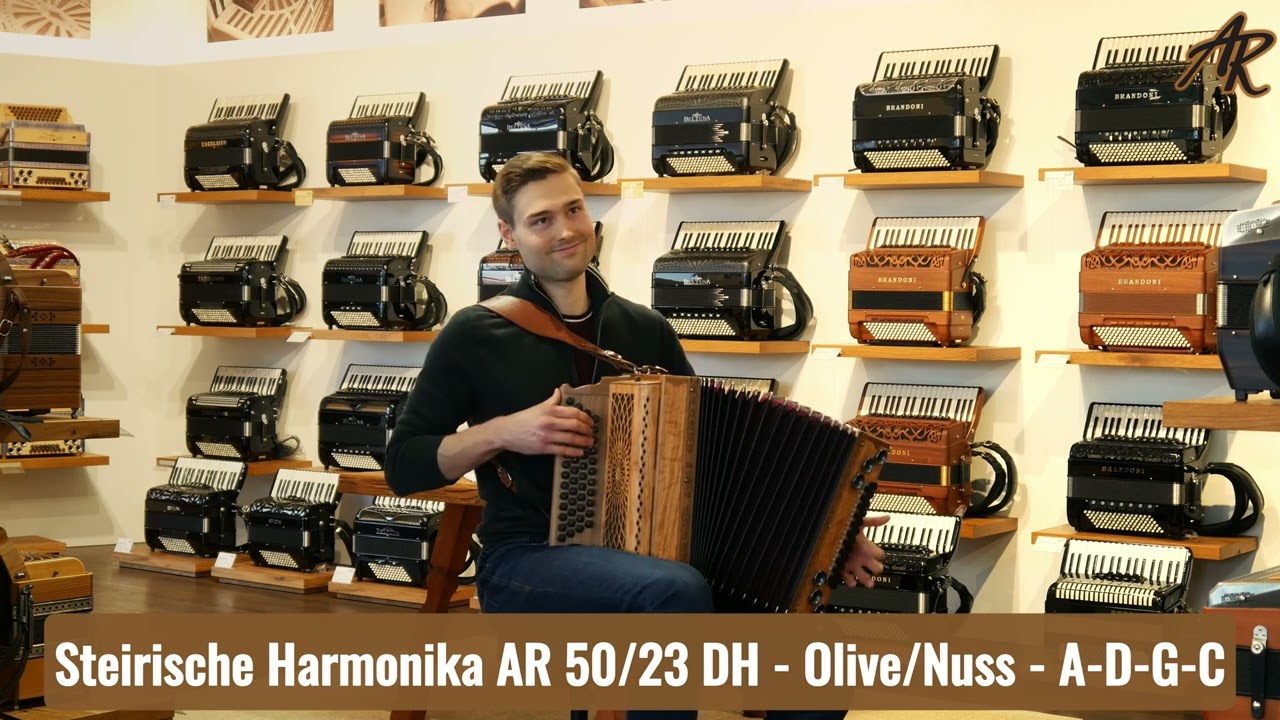 Harmonika AR 50/23 DH - Olive/Nuss - A-D-G-C - Südsteirische Klänge / L’indifférence - Binder Max
