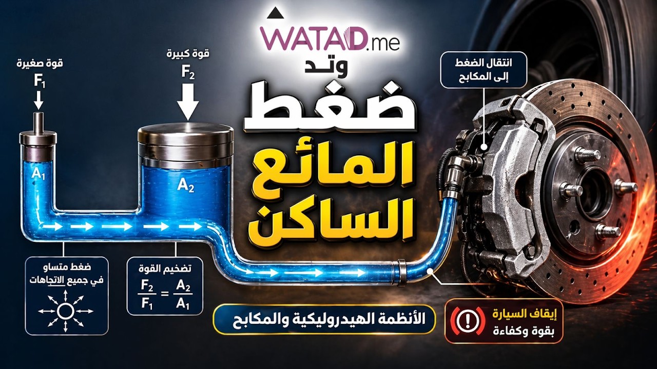 سلسلة  #الفيزياء للصف التاسع مستمرة الجزء الثالث من المائع الساكن 🧲
