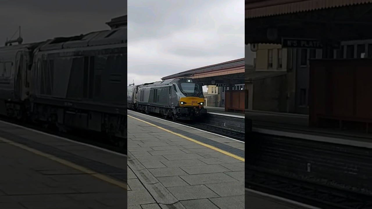 68010 (Oxford Flyer) and DVT Class 82 arriving at Birmingham Moor Street #shorts #class68 #class82