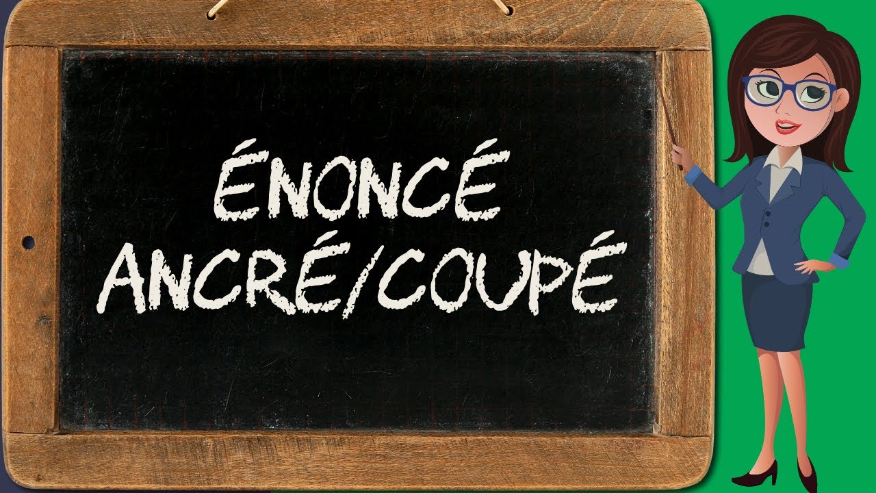 La situation d&rsquo;&eacute;nonciation : &eacute;nonc&eacute; ancr&eacute;/coup&eacute;