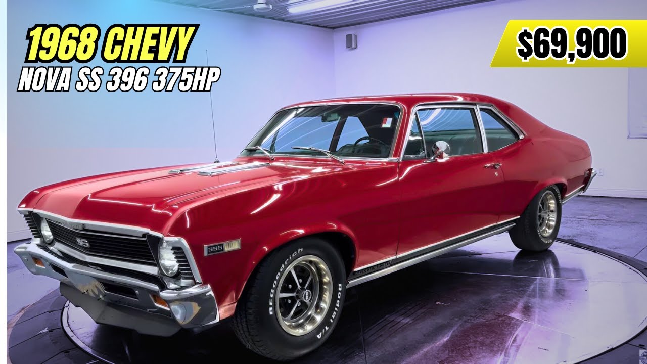 Chevy Nova SS 396 1968 года, 375 л.с., 4-ступенчатая коробка передач | Культовый маслкар продаётс...