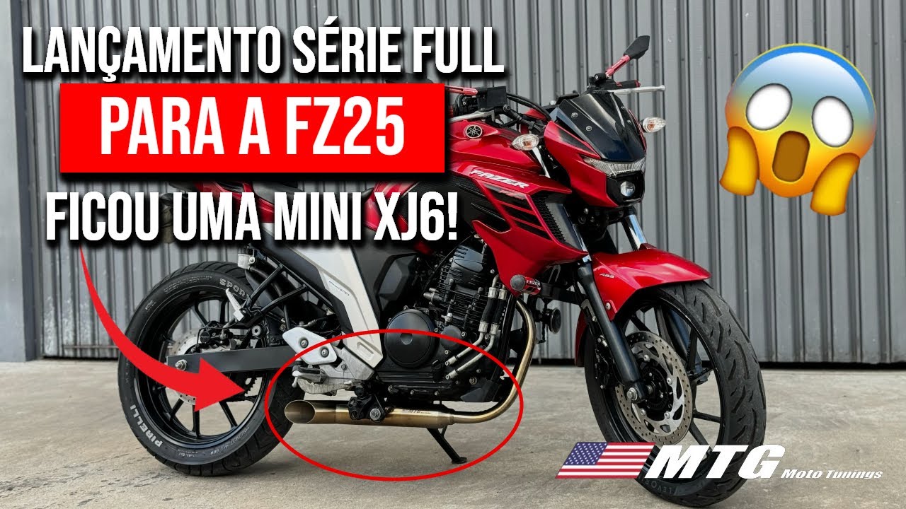 NOVO LANÇAMENTO SÉRIE FULL PARA A (FZ 25 / FAZER 250). FICOU UMA MINI XJ6! ESCAPE MTG.