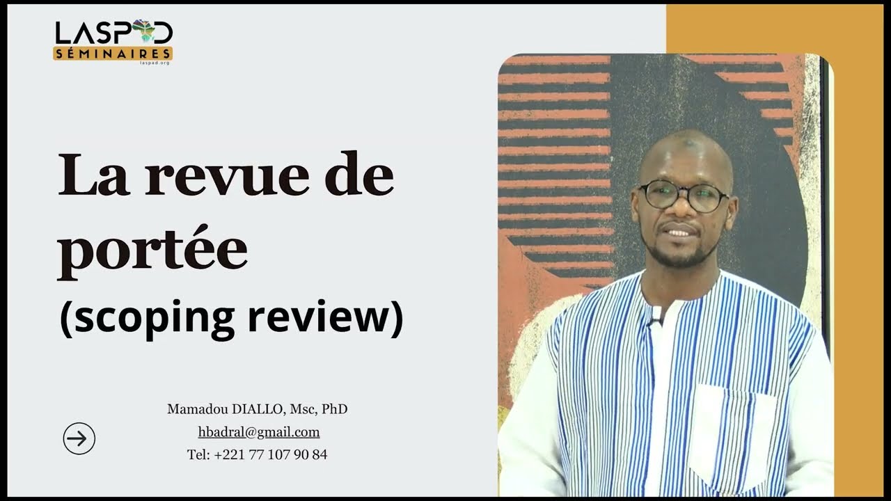 Formation à la recherche scientifique : introduction à la revue de portée (Scoping Review)