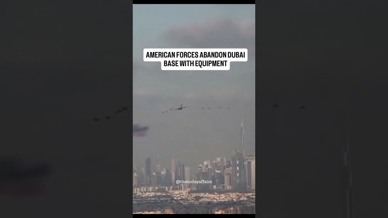 American forces abandon Dubai US base with equipment, fleeing when Dubai needed defence #iran #dubai
