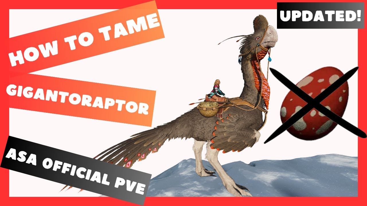 Официальный PVE ASA: Как приручить Гигантораптора (ОБНОВЛЕНО) без яиц (Читать описание)