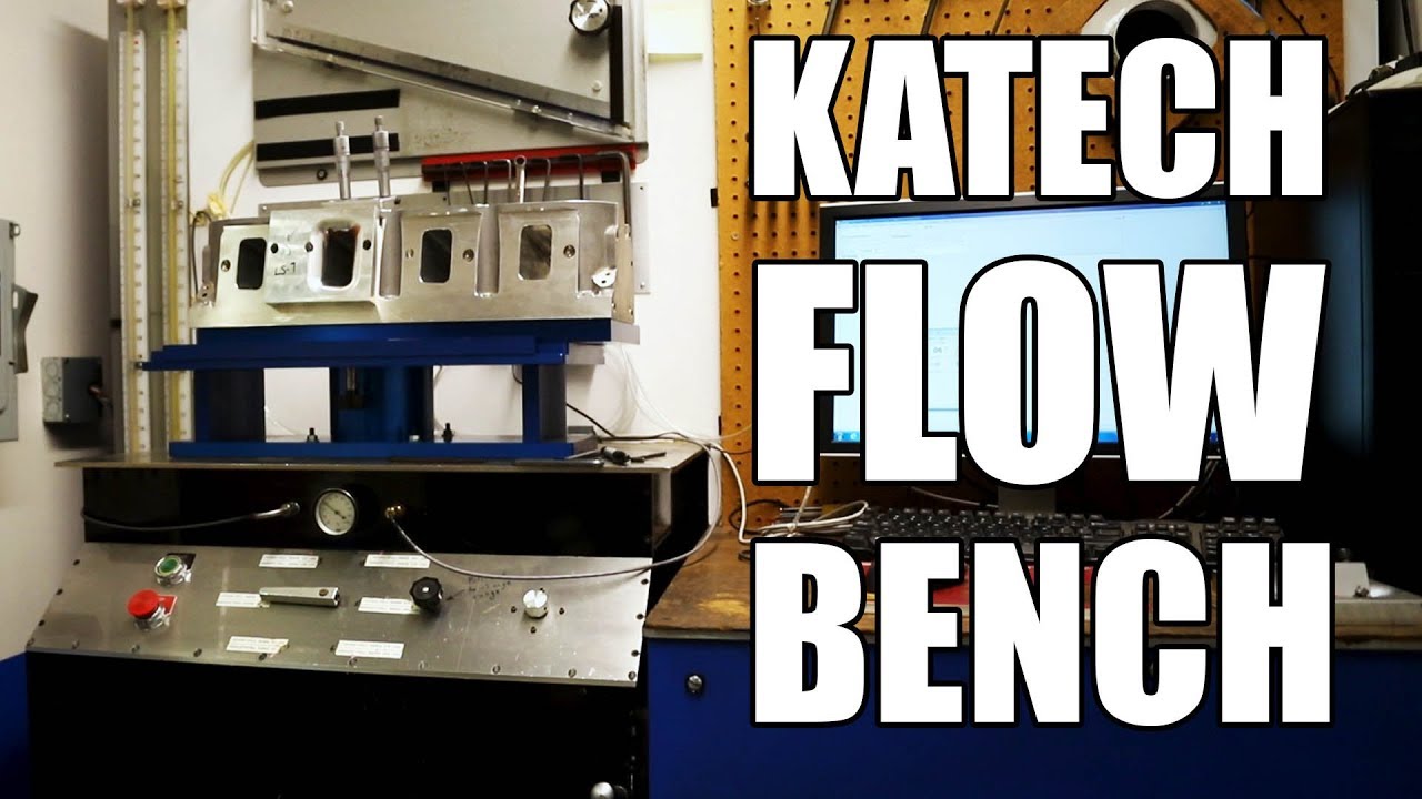 Cylinder Head Airflow Testing on Katech's Flow Bench