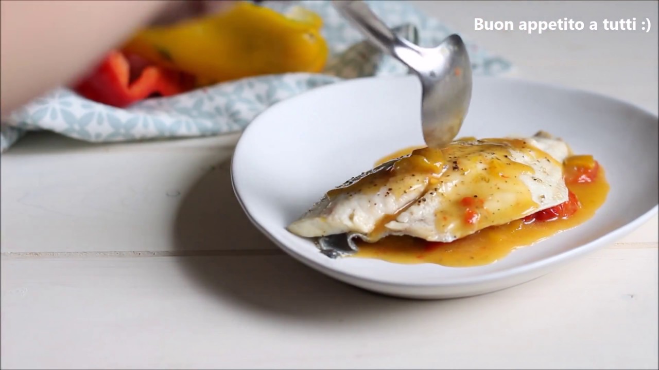 Filetti di orata al vapore con peperoni ricetta bimby