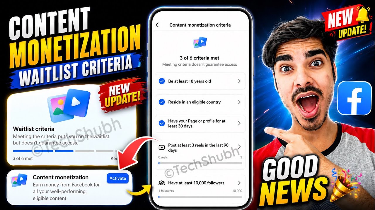 Content Monetization Waitlist Criteria 😍 Facebook Monetize Kaise Kare 😍 Facebook Monetization Setup