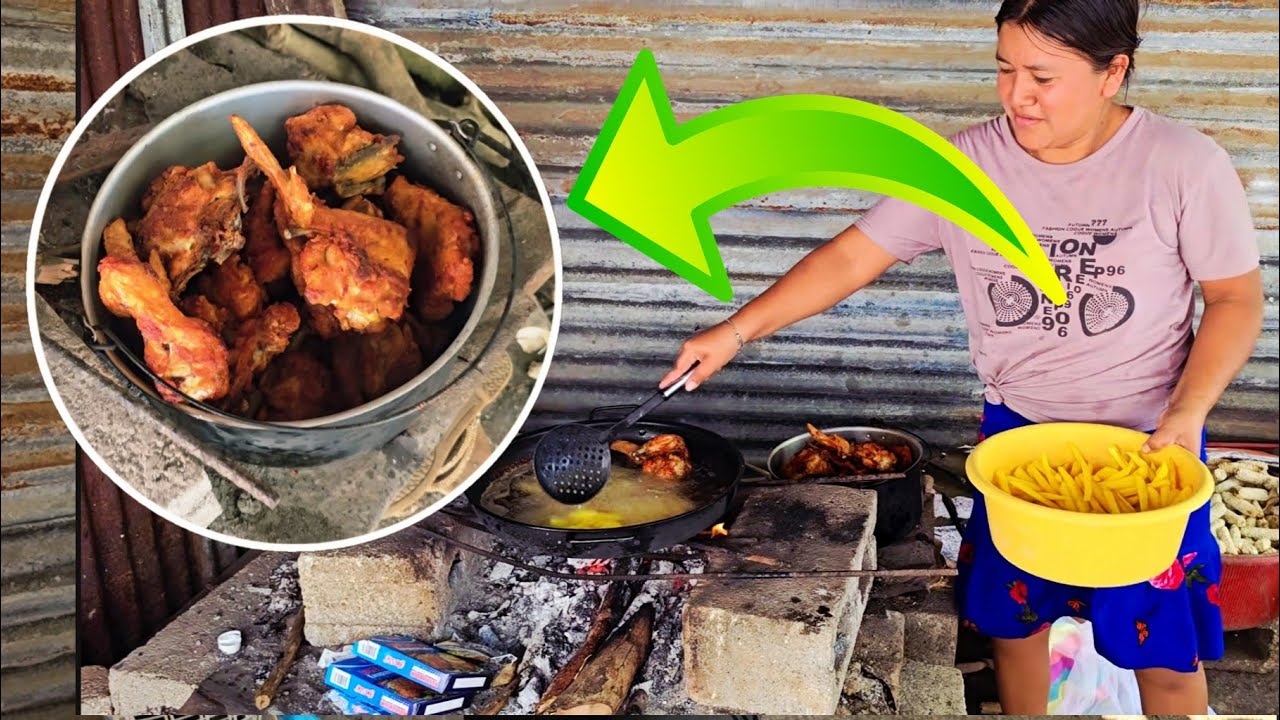 Pollito Frito Con Papas, doña Rosa Viuda Cocina Rico