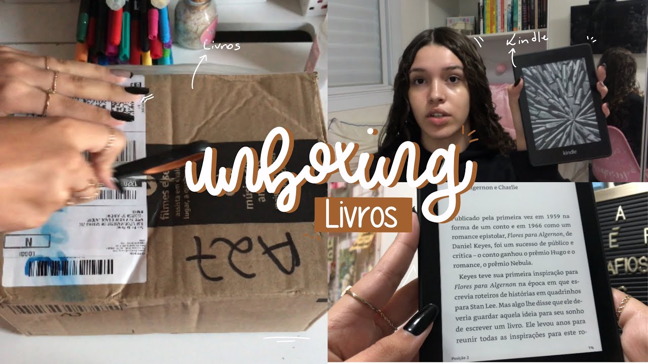 COMPREI UM KINDLE! | unboxing de livros+kindle
