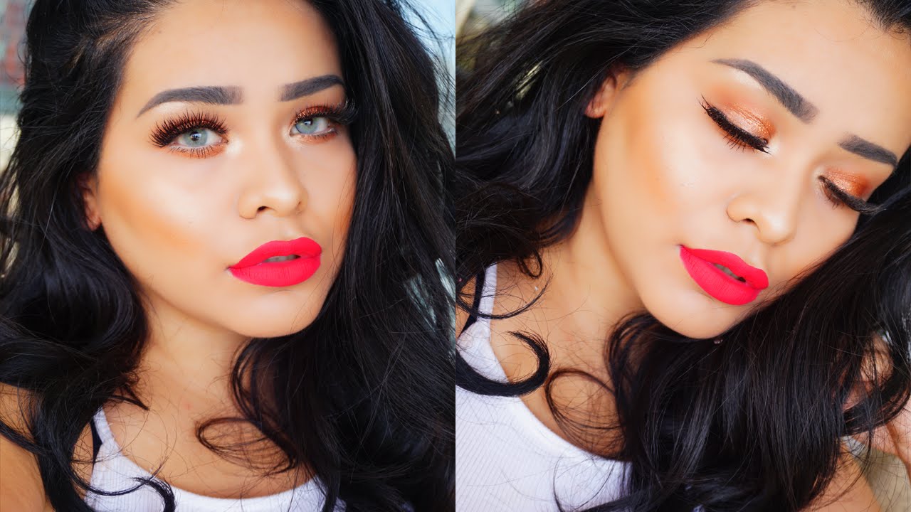 Bronze Skin + Hot Pink Lips | Talk Through Makeup Tutorial