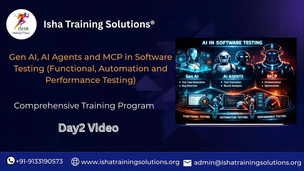 GEN AI Day2 video on 18th March 2026.Pls contact or WhatsApp us on +91-9133190573 to enroll.