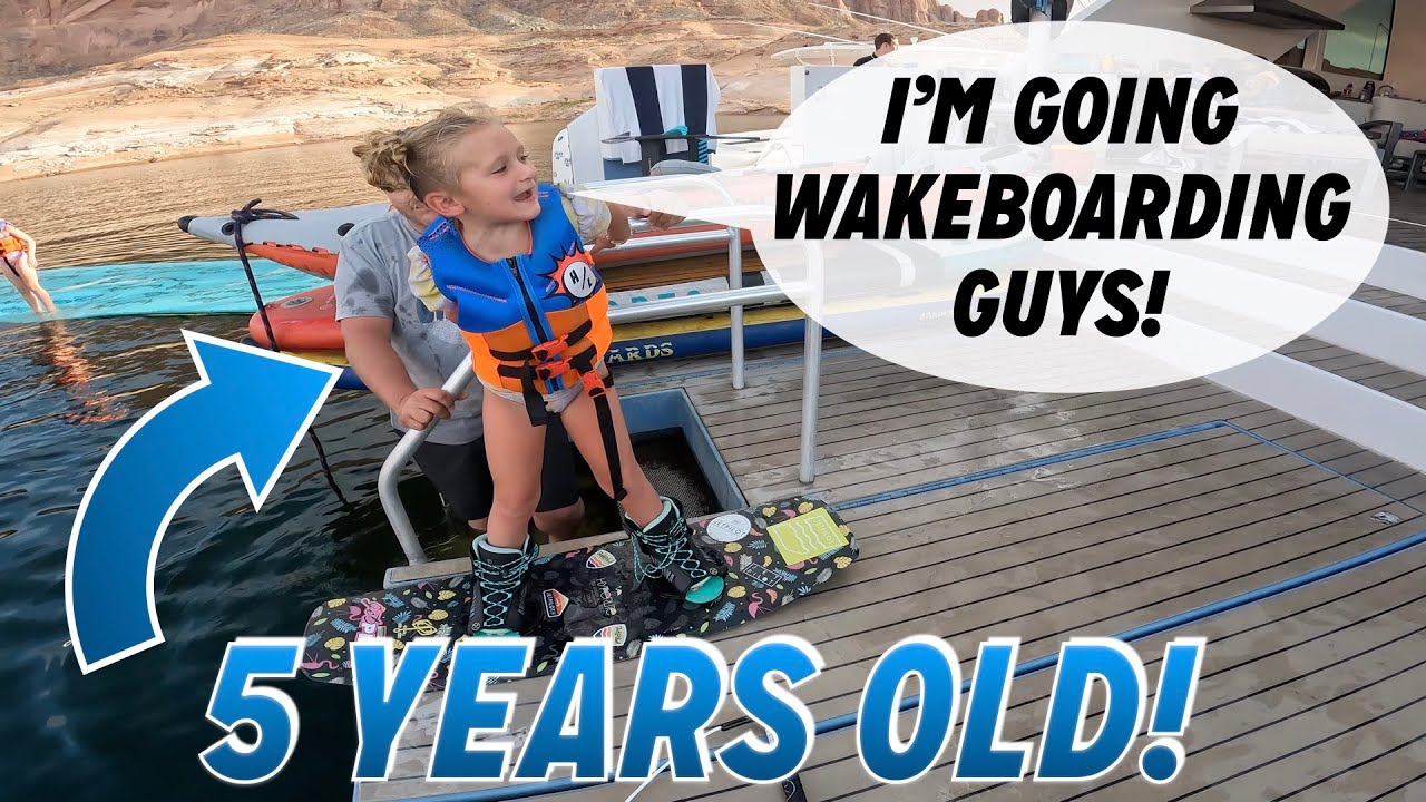 5 Year Old Wakeboard Lesson!