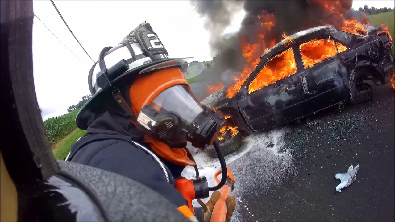 Box 21-4 Vehicle Accident With Fire (Helmet Cam Footage)