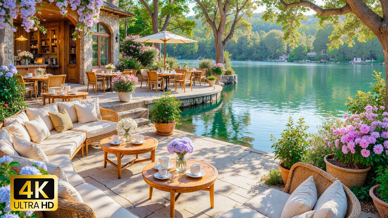 Soft Piano in Outdoor Cafe | Positive Piano With Fresh Ambience for Work, Study & Relax