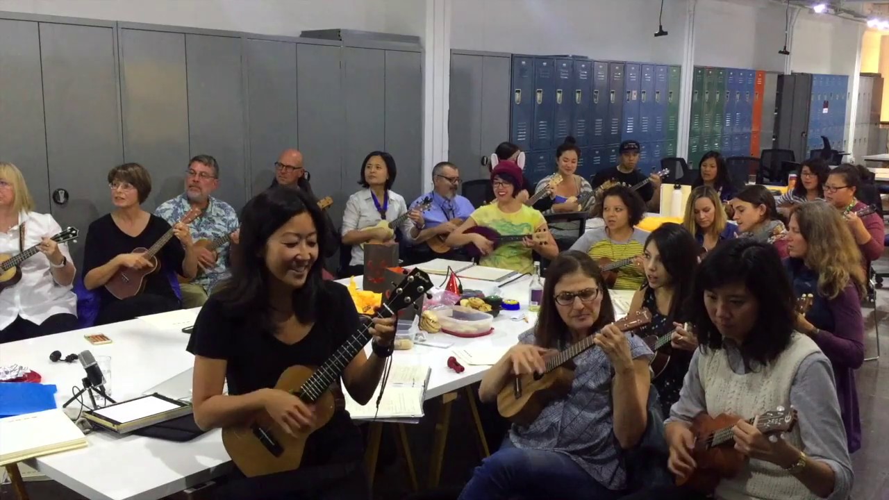 Me and Julio Down By the Schoolyard with my Advanced Beginner Ukulele class