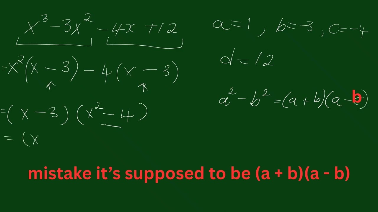 Factoring a cubic polynomial by grouping 