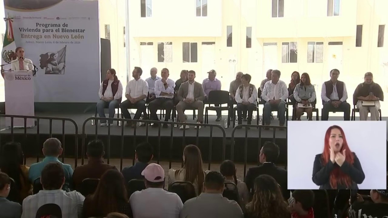 Presidenta Claudia Sheinbaum en Nuevo León | Vivienda para el Bienestar. Juárez, Nuevo León